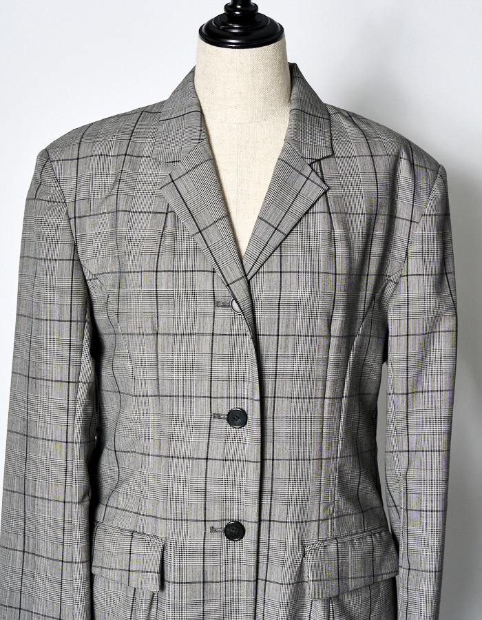 Check Jacket All-in-one / black