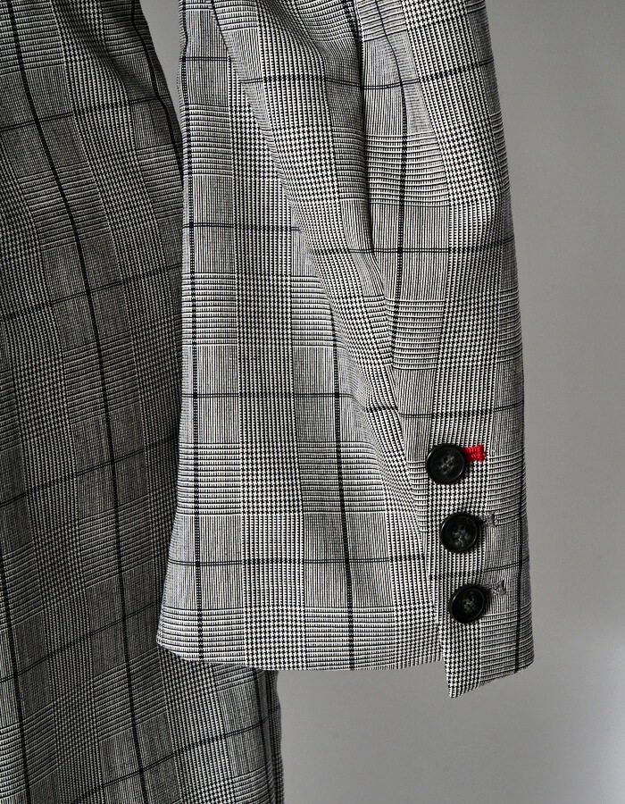 Check Jacket All-in-one / black