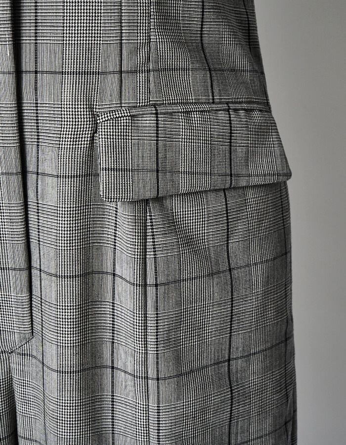 Check Jacket All-in-one / black