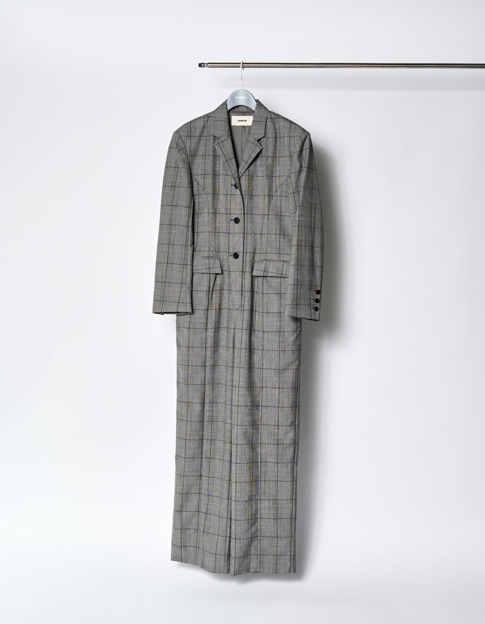 Check Jacket All-in-one / black