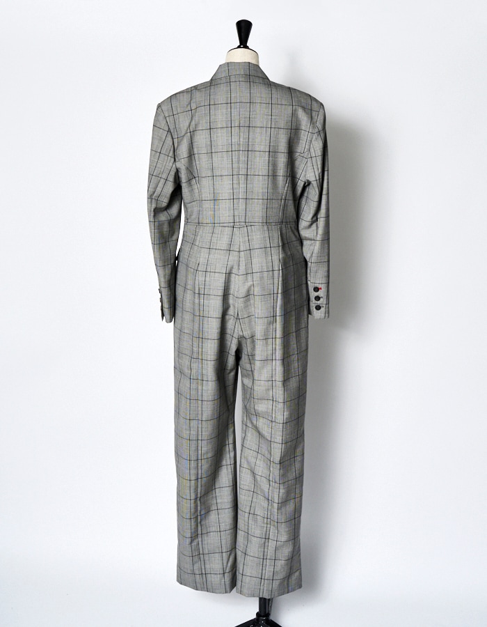 Check Jacket All-in-one / black