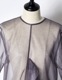 Moon Ruffle Sheer Tops / gray
