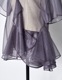 Moon Ruffle Sheer Tops / gray