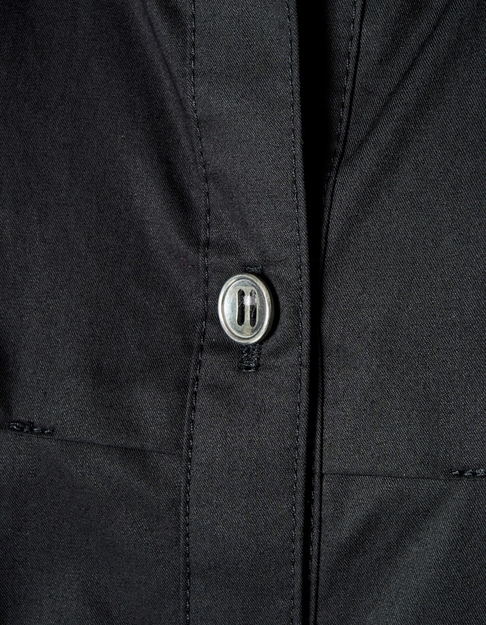 Snowflake Cotton Shirt Dress / black