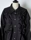 Snowflake Cotton Shirt Dress / black