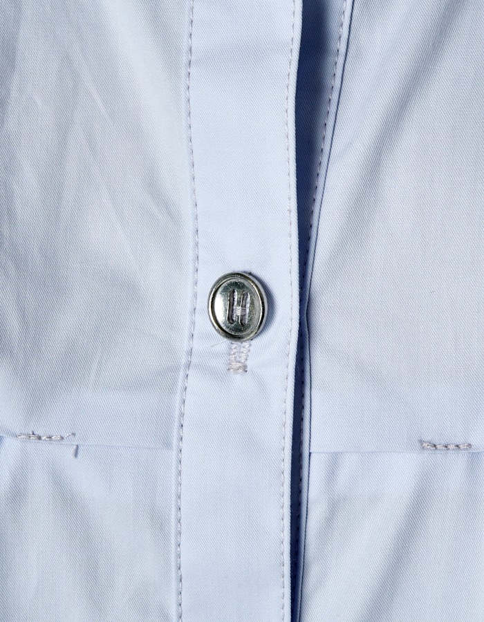 Snowflake Cotton Shirt Dress / sax