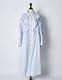 Snowflake Cotton Shirt Dress / sax