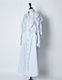 Snowflake Cotton Shirt Dress / sax