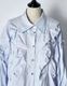 Snowflake Cotton Shirt Dress / sax
