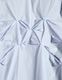 Snowflake Cotton Shirt Dress / sax