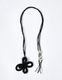 Flower Bond Yarn Choker / black