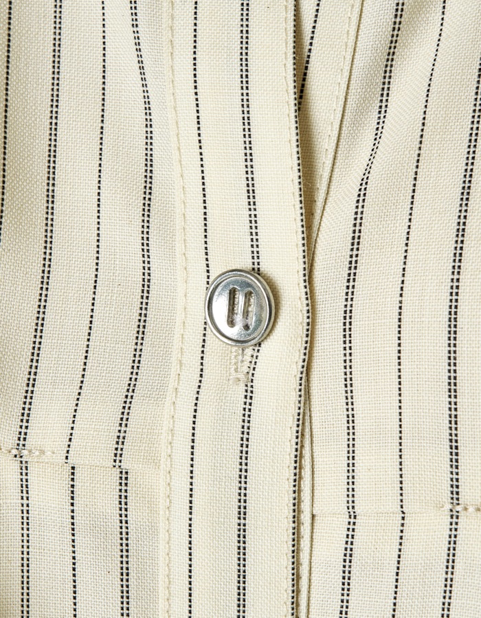 Snowflake Shirt Dress / ivory stripe