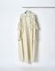 Snowflake Shirt Dress / ivory stripe