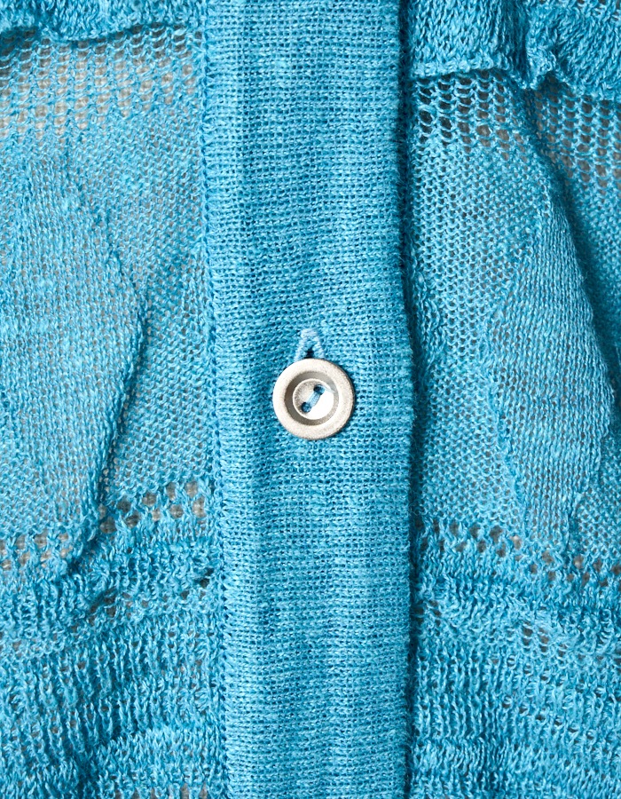 Lace Jacquard Knit Cardigan / blue | TOPS,KNIT | RUMCHE OFFICIAL 