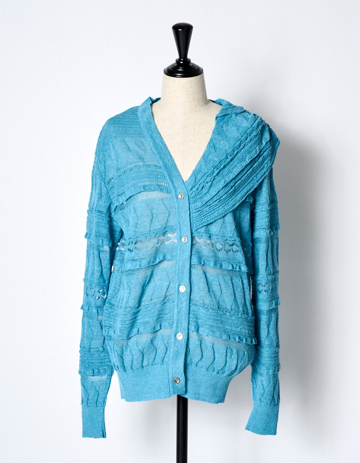 RUMCHE ラムシェ 23AW ディフォメーションケーブルニットカーディガン