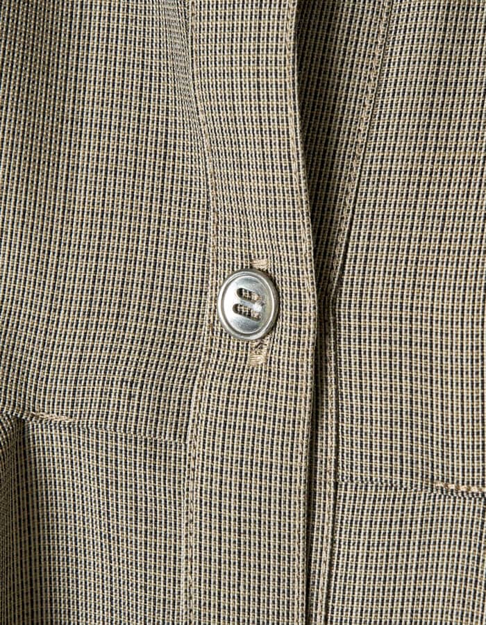 Snowflake Shirt Dress / beige check