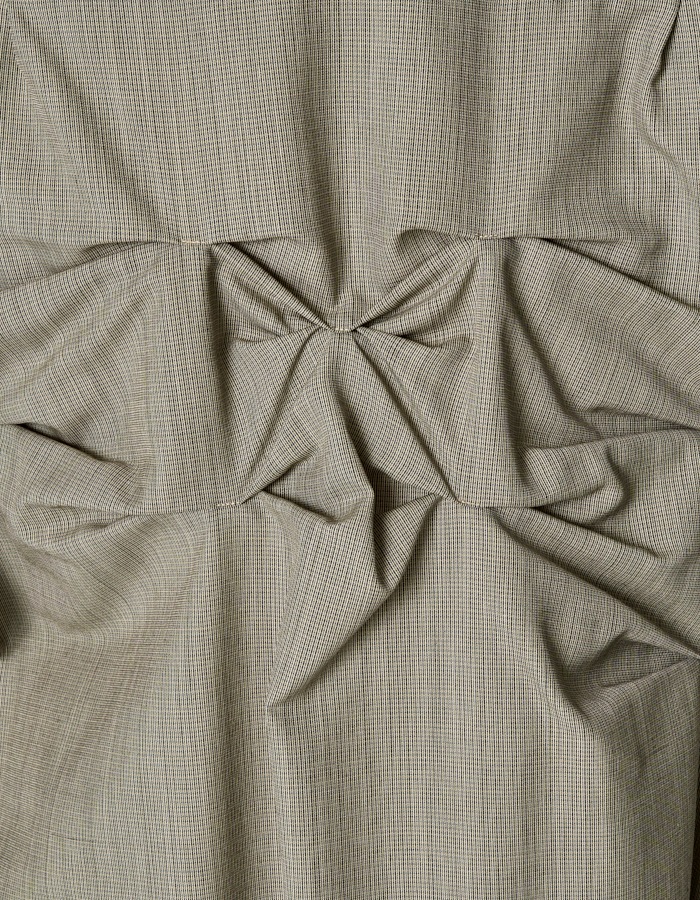 Snowflake Shirt Dress / beige check