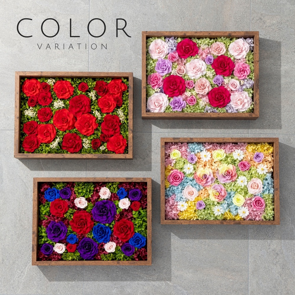 プリザーブドフラワー 『coffret コフレット』（名入れ対応商品）