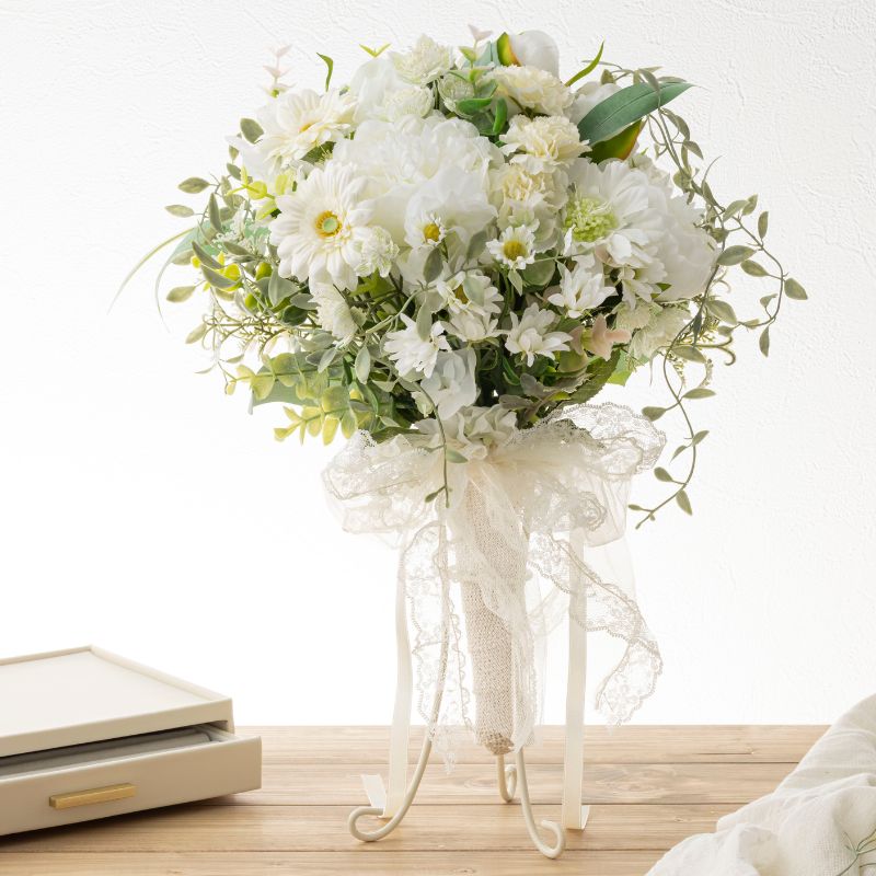 造花 『ニュアンスカラー ウエディングブーケ ＆ ブートニア』