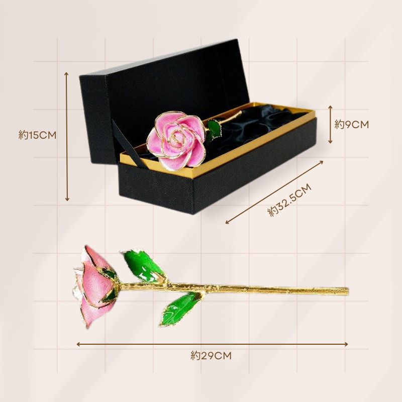 プリザーブドフラワー 『ゴールドプレスティージ スパークルローズ』