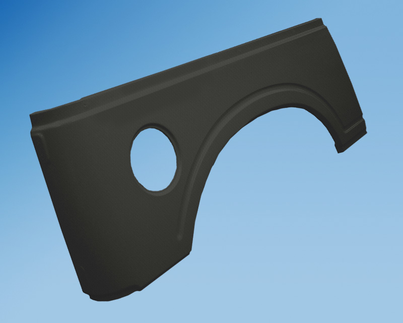 カーボンリアフェンダー・右側（ジムニーSJ30/40, JA71/11/12/51,samuraiの幌車用）