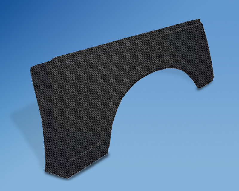 カーボンリアフェンダー・左側（ジムニーSJ30/40, JA71/11/12/51,samuraiの幌車用）
