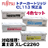 �ڽ����ʡ�4�����åȡ��ٻ��� CL113 (BK,C,M,Y) �����ȥʡ��� Color Printia LASER XL-C2260 �б���