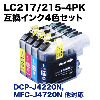 ��4�����åȡۥ֥饶�������б� �ߴ������ʥ��� LC217/215-4PK �����̥����ס�DCP-J4220N, MFC-J4720N ¾�б���