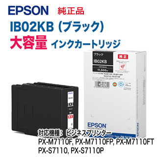 エプソン IB02KB インクカートリッジ 大容量 （ブラック） 純正