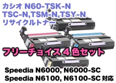 カラーが選べる4色セット】 カシオ N60-TSK-N,TSC-N,TSM-N,TSY-N  