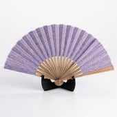 遠州綿紬扇子 ラベンダー(扇子のみ メンズ・レディース・おしゃれ・名入れ)