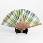 遠州綿紬扇子 青りんご(扇子のみ メンズ・レディース・おしゃれ・名入れ)