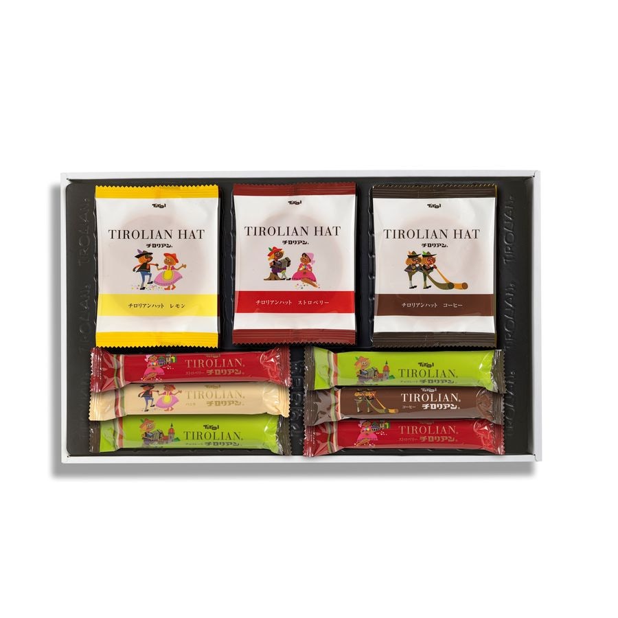 MANEBU cabaret povalコラボ　チロリアン　箱・紐あり 千鳥饅頭総本舗】チロリアン詰合せ 大 | ギフト,ギフトコレクション
