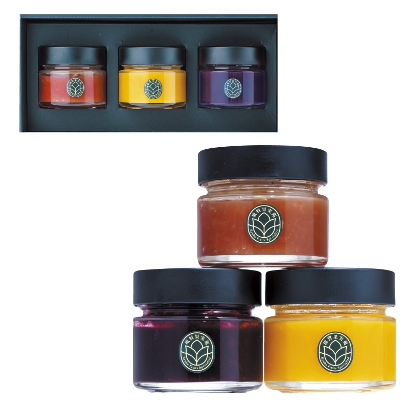 ［琉貿果実苑］フルーツコンフィチュール３個詰合化粧箱　　ＣＯＦ３