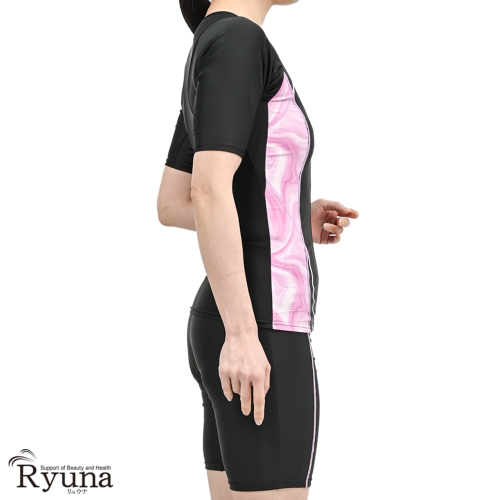 婦人 レディース 水着 ジム用水着 フィットネス水着 半袖 袖あり セパレート フルジップ ファスナー 体型カバー 柄 ロゴ 9M 11L 13L 15LL 17LL 19LL 21LL 23LL 40代 50代 60代 70代 大きいサイズ NB2511R NB2514M NB2514R