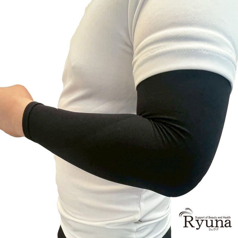 氷冷感　アームカバー　ブラック　黒　ホワイト　白　日本製　接触冷感　涼感持続　フリーサイズ　 熱中症対策 　 日焼け防止　UV対策　旅行　消臭　吸汗速乾　吸水速乾　SCL12-SS