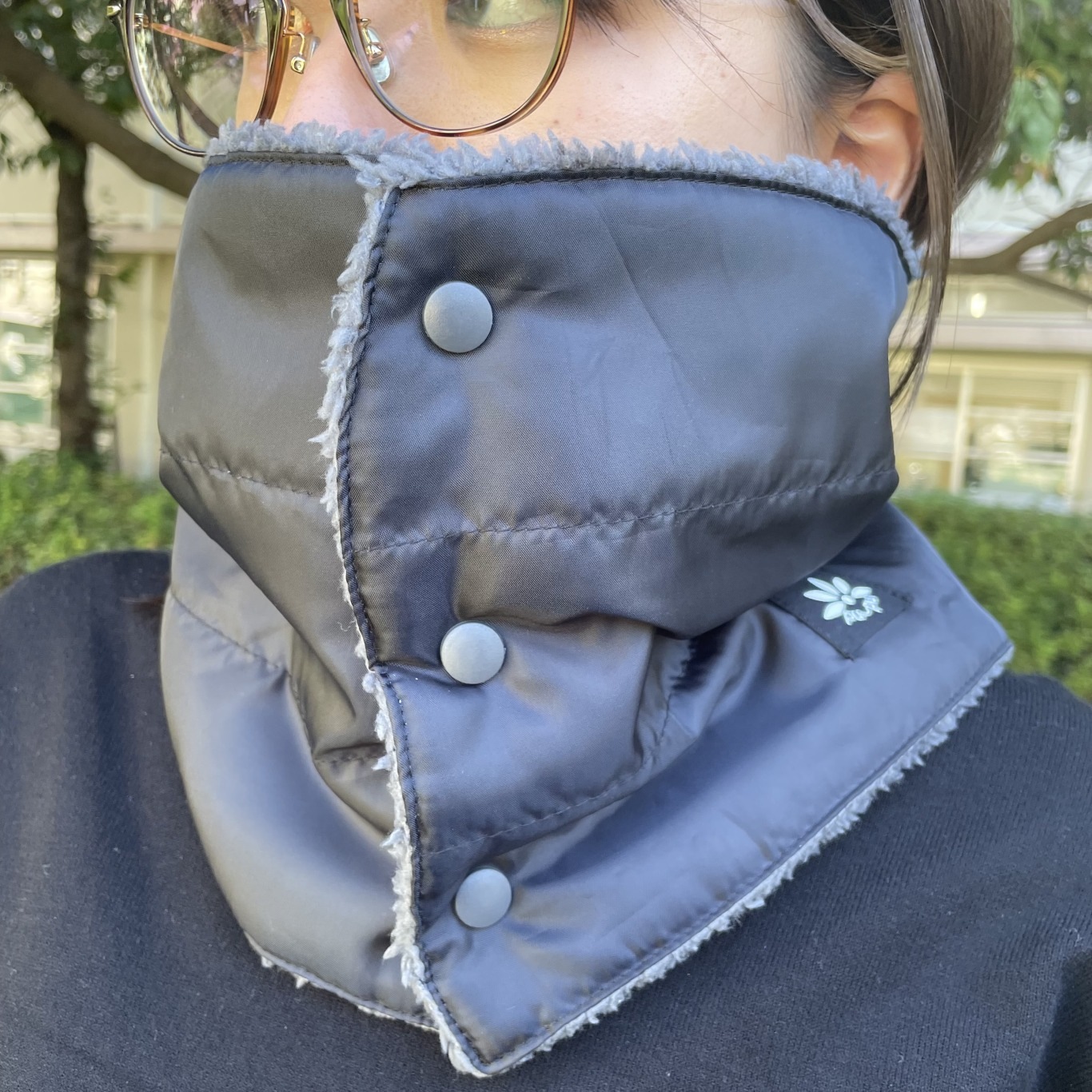 【30％OFF】防風加工　キルトネックウォーマー