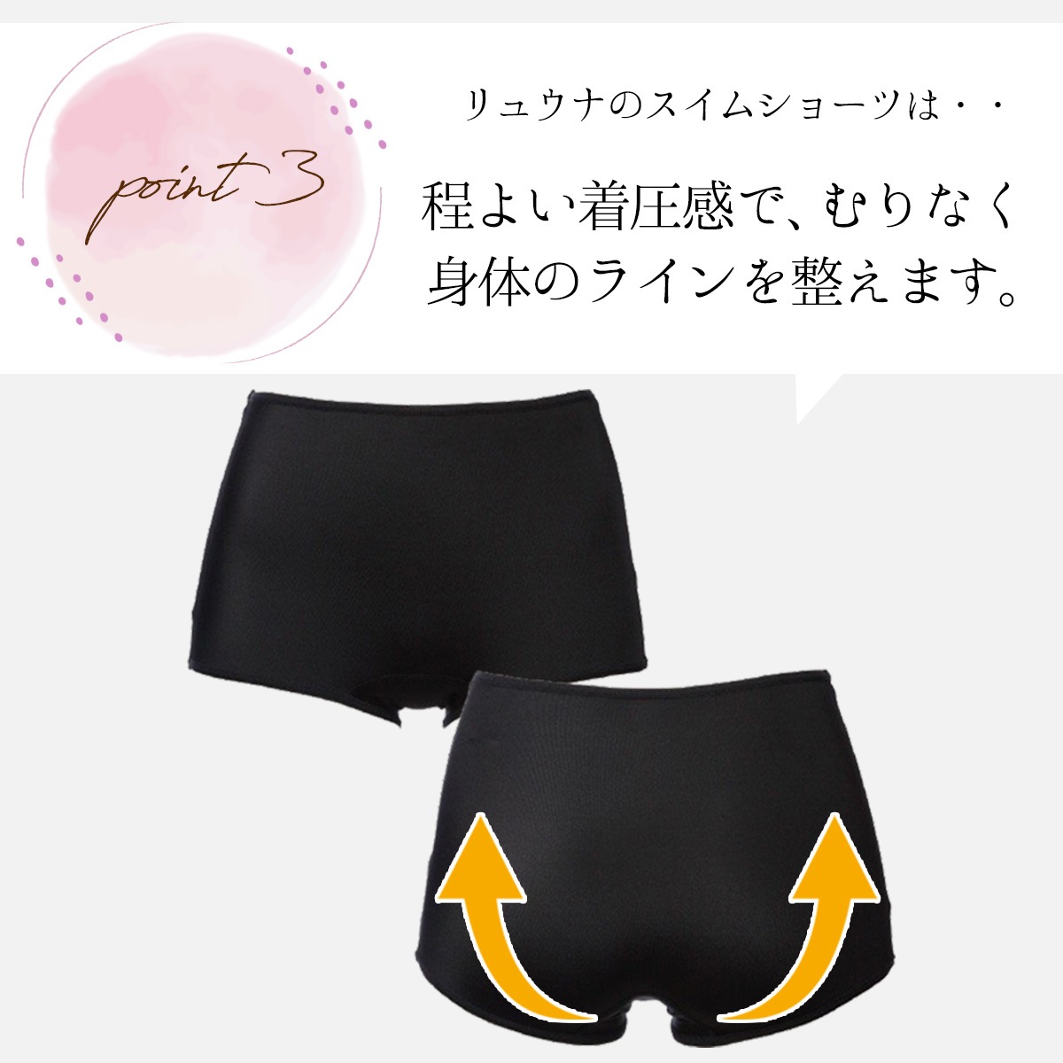 【数量限定販売】水着 レディース インナーショーツ　起毛　ボックス型　アンダーショーツ スイムショーツ 大きいサイズ 大きい水着 ジム プール 透け防止 お腹カバー 体型カバー ガードル 無地 日本製 Ryuna リュウナ SY222-K