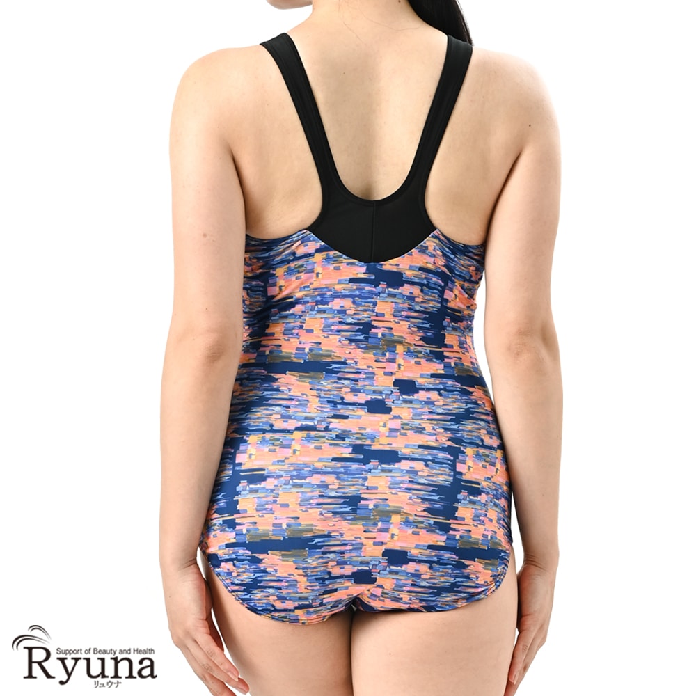 【SALE】【50%OFF】フィットネス水着 ジム用水着 レディース 30代 40代 ワンピース ノースリーブ 9M 11L 13L 50代 60代 体型カバー ママ プール NP2307