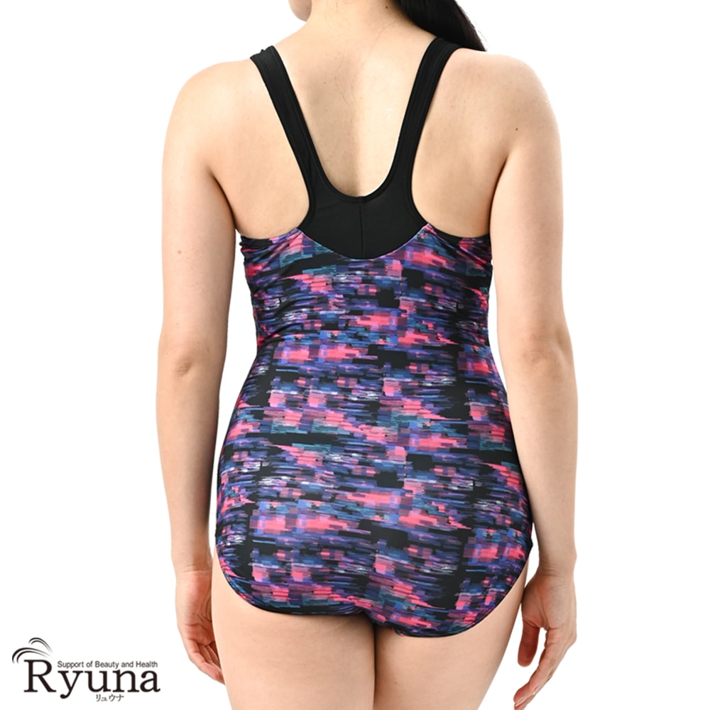 【SALE】【50%OFF】フィットネス水着 ジム用水着 レディース 30代 40代 ワンピース ノースリーブ 9M 11L 13L 50代 60代 体型カバー ママ プール NP2307