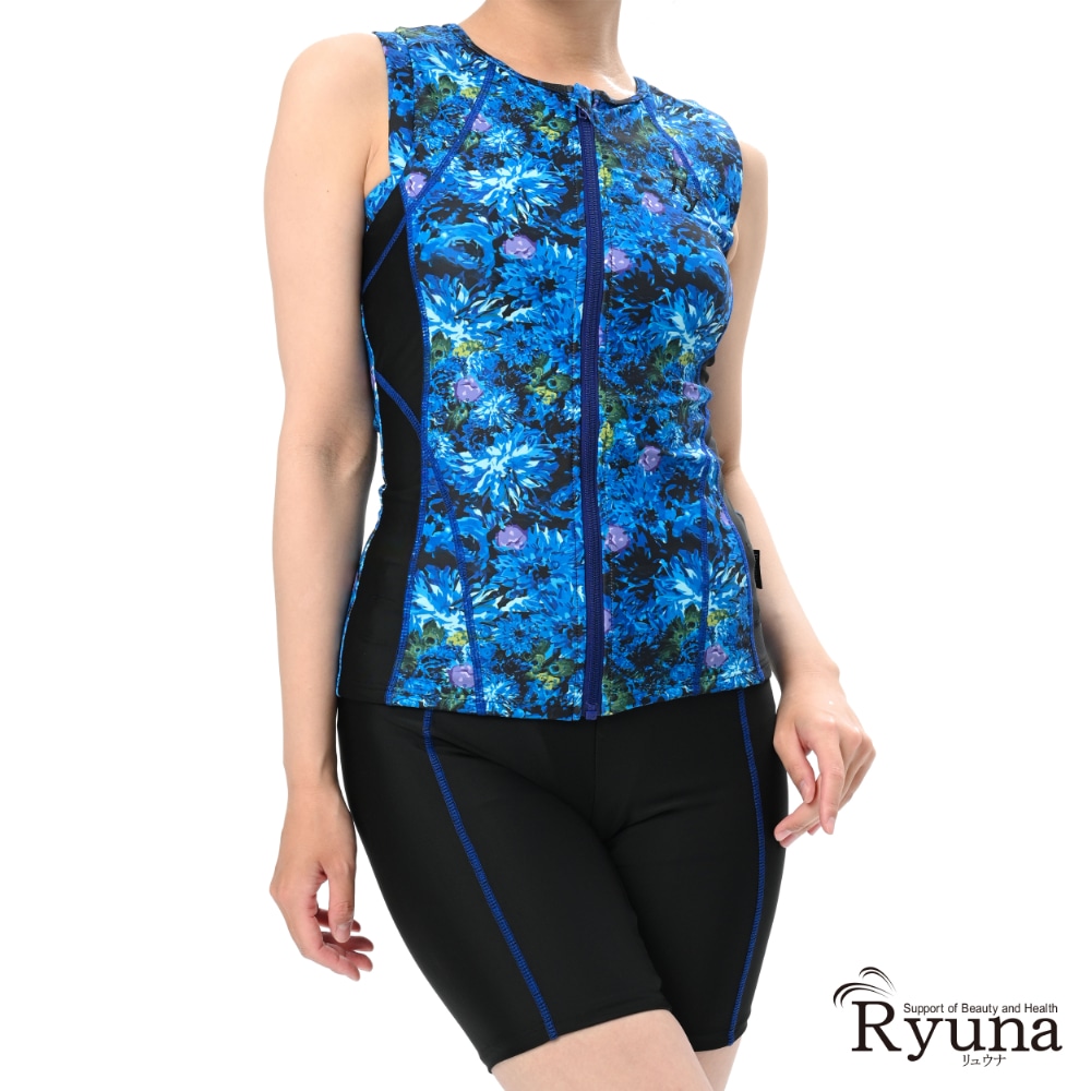 【SALE】【65％OFF】花柄ノースリーブ水着