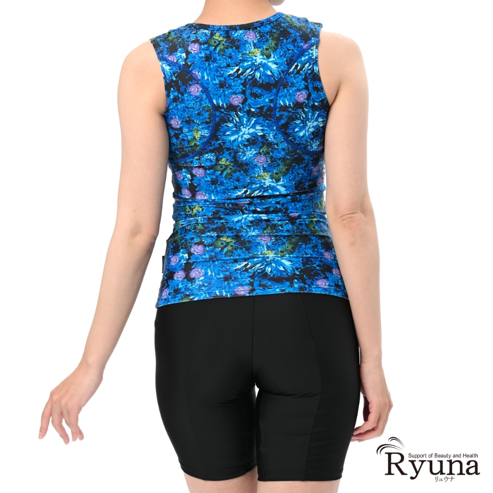 【SALE】【65％OFF】花柄ノースリーブ水着