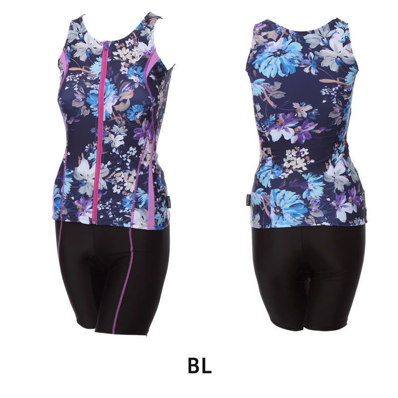 SALE70％OFF　日本製プリントタンクトップセパレート水着　25LLL　27LLL　29LLL　JAB009CD