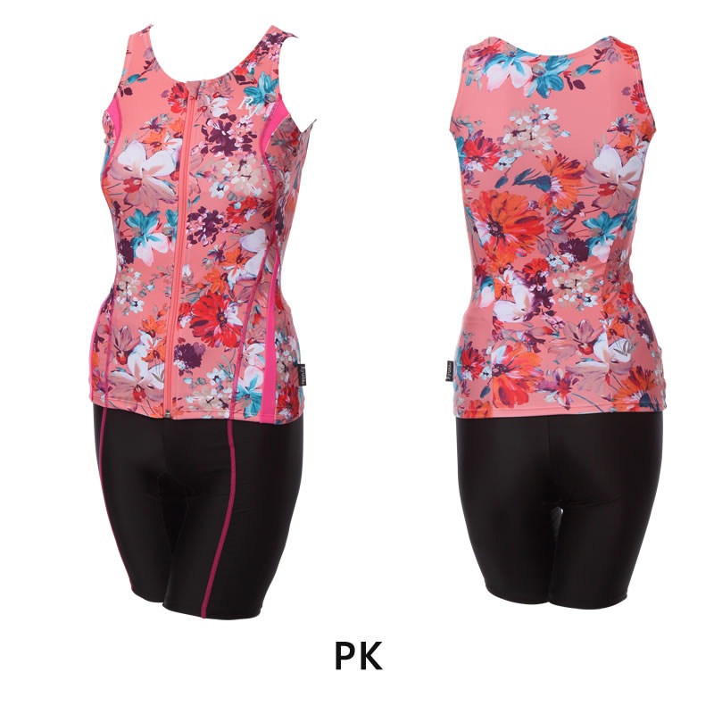 SALE70％OFF　日本製プリントタンクトップセパレート水着　25LLL　27LLL　29LLL　JAB009CD