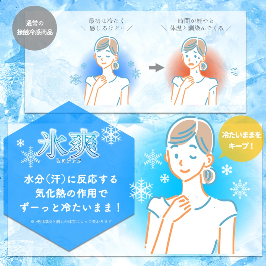 氷爽 レディース ハイネック長袖インナー 冷却 熱中症対策 アウトドア 吸汗速乾 スポーツ 消臭 接触冷感 ストレッチ素材 アウトドア 現場 工事 土木 野球 警備 リュウナ CL20-SSナガソデケイビ