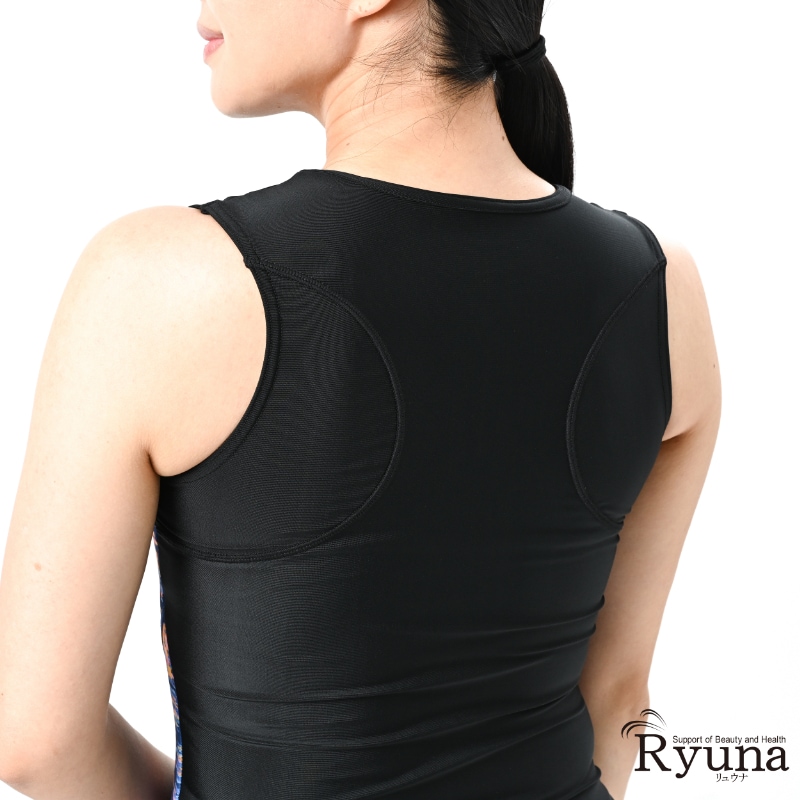 【SALE】【50%OFF】サイドガレッジ柄ノースリーブセパレート水着 NP2313G/NP2313M