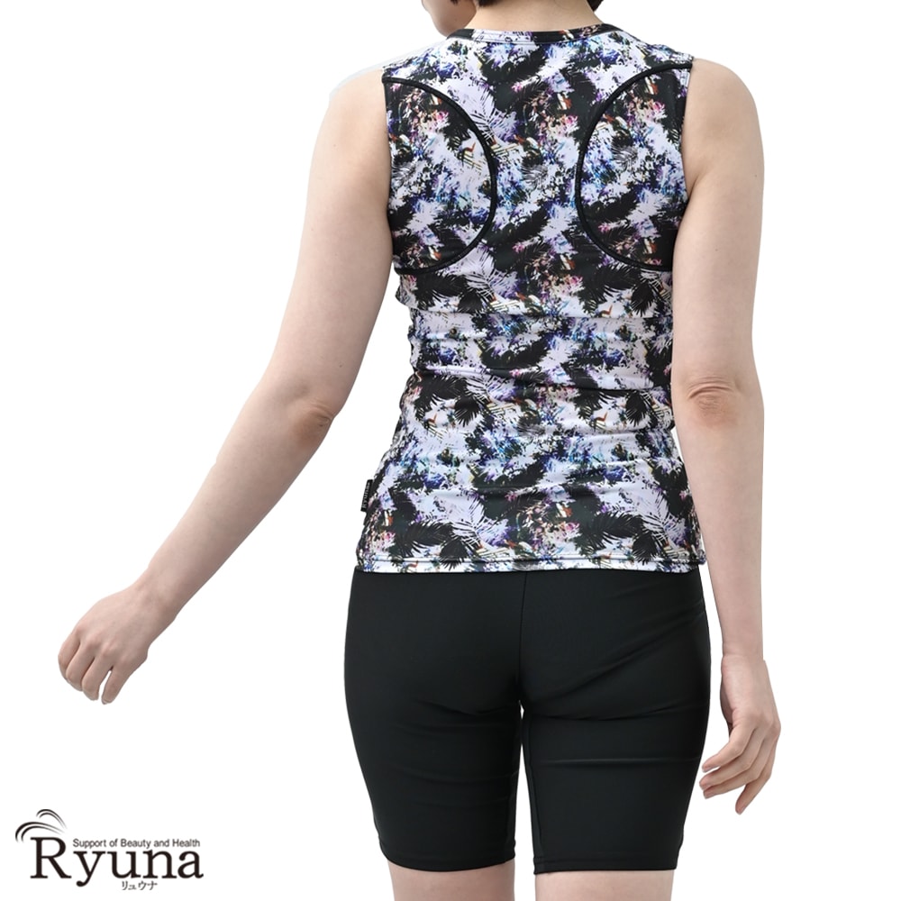 【SALE】【50%OFF】フィットネス水着 ジム用水着 レディース 30代 40代 セパレート ノースリーブ 9M 11L 13L 15LL 17LL 19LL 50代 体型カバー ママ プール 大きい NP2402K NP2402L NP2402P NP2402S NP2402L-B NP2402P-B NP2402S-B