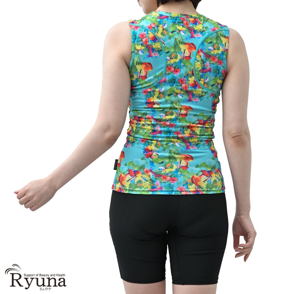 【SALE】【50%OFF】フィットネス水着 ジム用水着 レディース 30代 40代 セパレート ノースリーブ 9M 11L 13L 15LL 17LL 19LL 50代 体型カバー ママ プール 大きい NP2402K NP2402L NP2402P NP2402S NP2402L-B NP2402P-B NP2402S-B