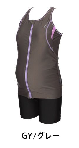 【送料無料】限定新色入荷!! マタニティアクア マタニティスイミング 日本製無地切替セパレート水着 フリーサイズ (JA2161)