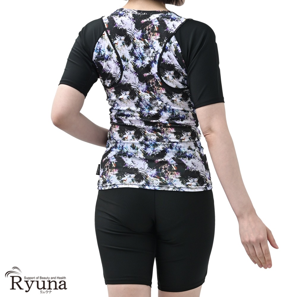 フィットネス水着 ジム用水着 レディース 30代 40代 セパレート 半袖 9M 11L 13L 15LL 17LL 19LL 21LL 23LL 50代 60代 体型カバー ママ プール 大きい NP2411L NP2411P NP2411S NP2411L-B NP2411P-B NP2411S-B